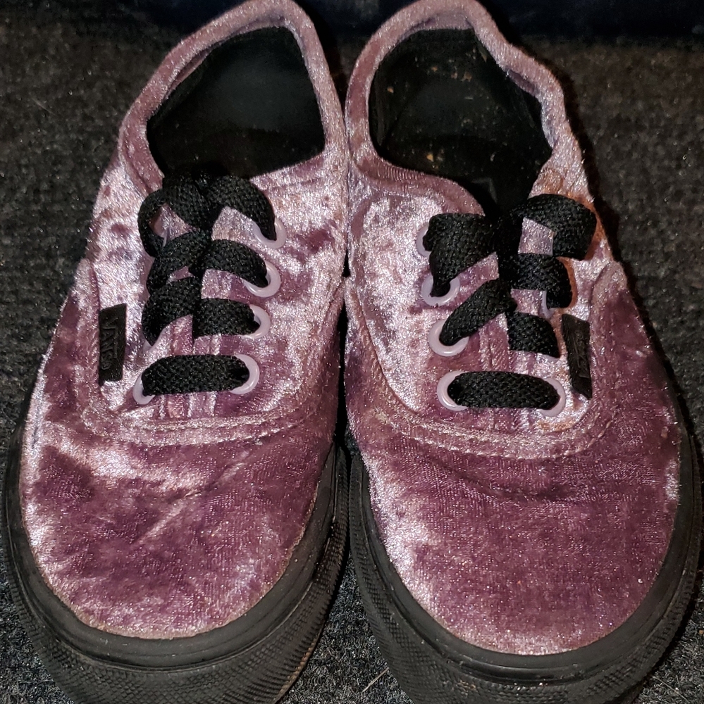 Bright Purple Suede Van's Kids "12.5
